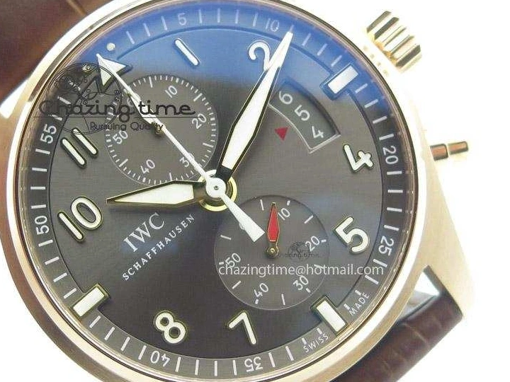 MIROTIME 0522 Pilot Chrono RG 3878 ZF Best Edition Grey Dial On Brown Leather Strap A UrbanChic 7330